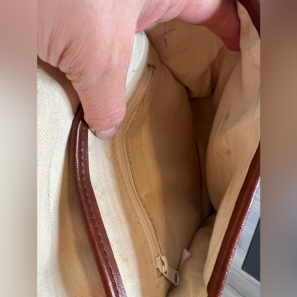 Vintage Hereu leather and raffia crossbody purse - Picture 8 of 10